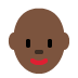 👩🏿‍🦲 woman: dark skin tone, bald display on Twitter